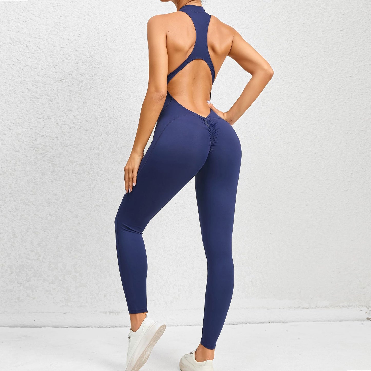 Sleek Performance Halter Jumpsuit